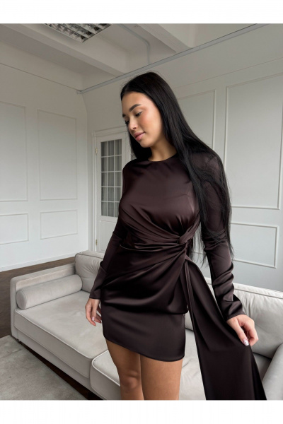 Платье THE.WOMAN 0387 шоколад - фото 2