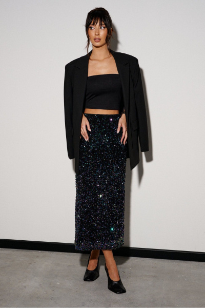 Юбка прямая из пайеток для нарядных образов ANNETE A1380 - фото 4