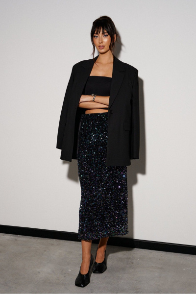 Юбка прямая из пайеток для нарядных образов ANNETE A1380 - фото 3