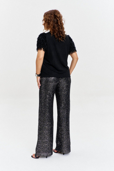 Брюки AVE RARA 4156 черно-серебристый - фото 2