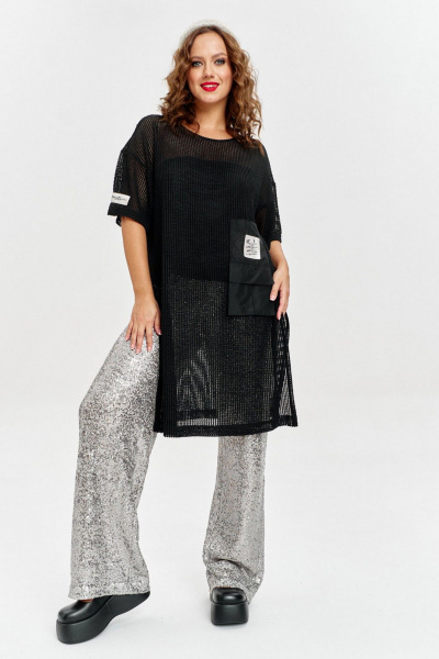 Брюки AVE RARA 4156/1 бежево-серебристый - фото 2