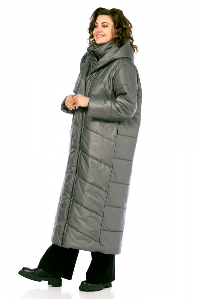 Пальто Диомант 2128 серый - фото 10