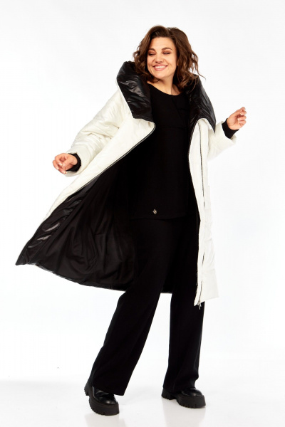 Пальто Диомант 2129 экри - фото 5