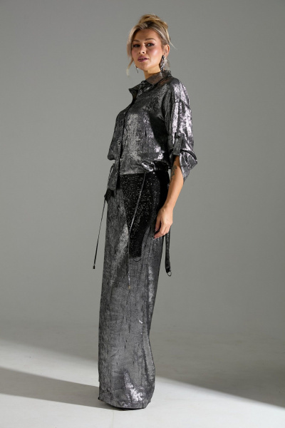 Блуза, брюки LM М98 серый_шиммер - фото 3