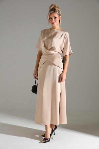 Блуза, юбка LM К1180114 золотой - фото 4