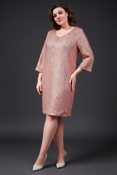 Платье коктейльное с пайетками и свободным силуэтом Avanti 1682-1 - фото 2