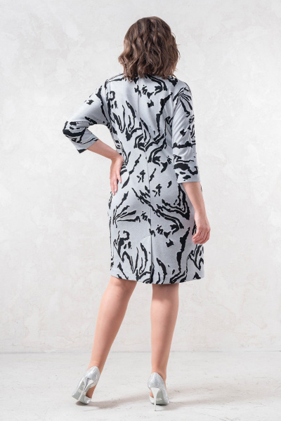 На каждый день свободное серое платье из трикотажа Avanti 1618 - фото 4