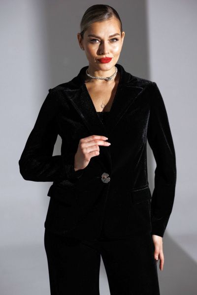 Жакет Мода Юрс 25-2944 черный - фото 3