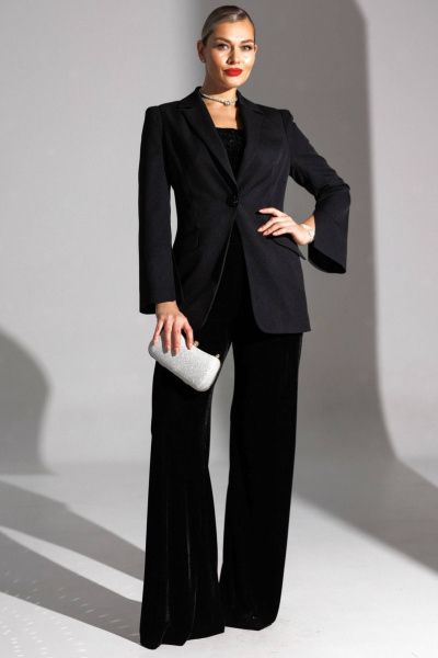 Брюки Мода Юрс 25-2947br черный - фото 8