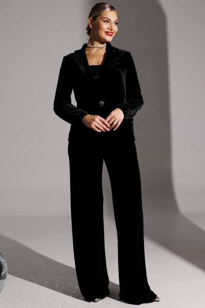 Брюки Мода Юрс 25-2947br черный - фото 4