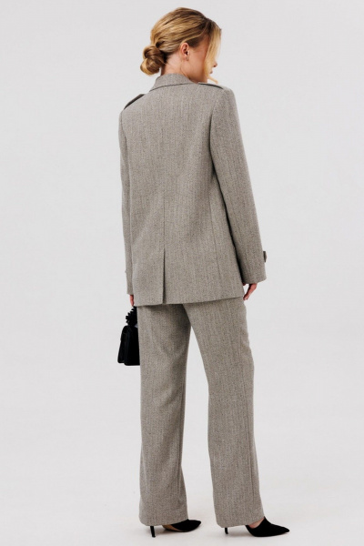 Брюки, жакет Faufilure C1576 серо-бежевый - фото 3