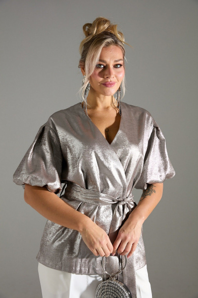 Брюки, жакет LM К1460110  бежевый_шиммер - фото 7