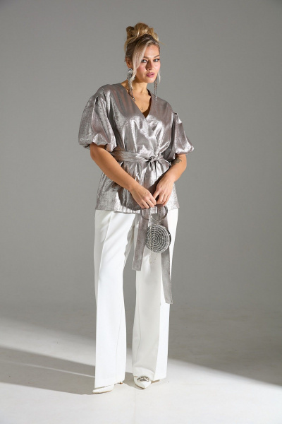 Брюки, жакет LM К1460110  бежевый_шиммер - фото 6