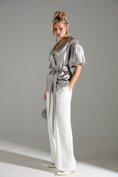 Брюки, жакет LM К1460110  бежевый_шиммер - фото 2