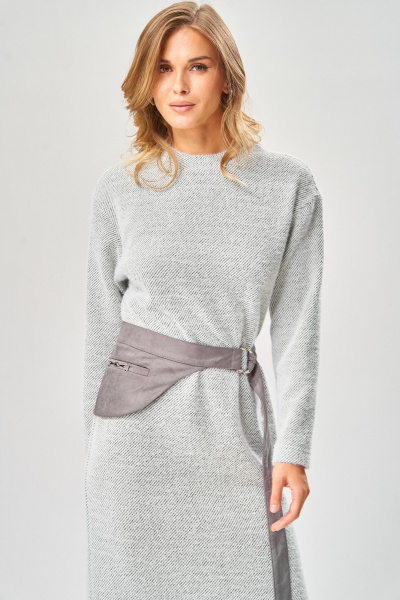 Платье Laikony L-573 серый_диагональ - фото 4