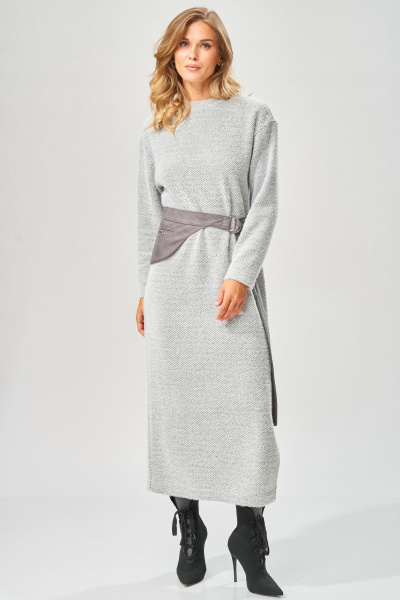 Платье Laikony L-573 серый_диагональ - фото 2