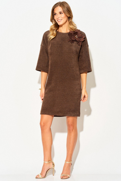 Платье Laikony L-904 шоколадный - фото 3