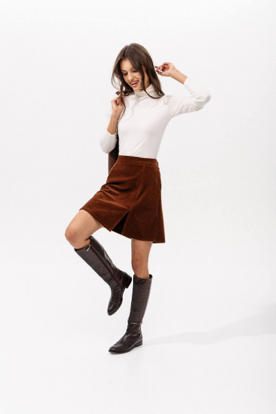 Юбка Romgil РП0098-ХЛ5 терракот - фото 5