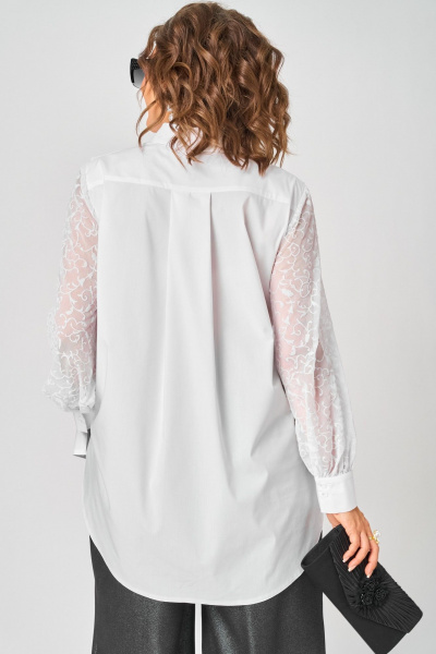 Блуза EVA GRANT 7174-1В белый - фото 8
