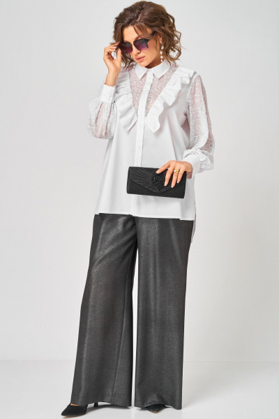 Блуза EVA GRANT 7174-1В белый - фото 6