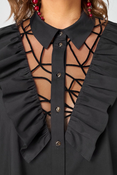 Блуза EVA GRANT 7174-1В черный - фото 13