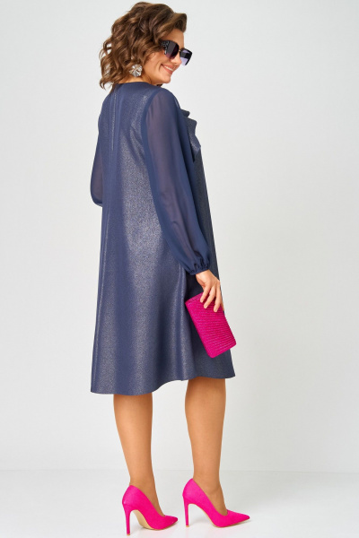 Платье EVA GRANT 7322А синий_баклажан - фото 10