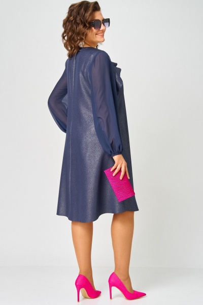 Платье EVA GRANT 7322А синий_баклажан - фото 8