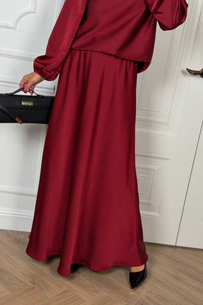 Блуза, юбка DAVA 2236 бордовый - фото 7