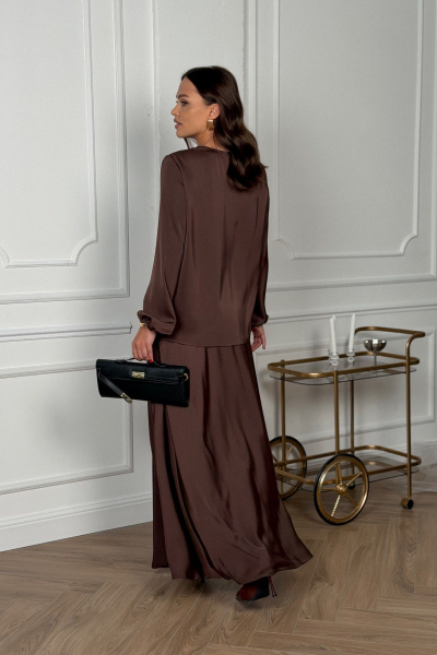 Блуза, юбка DAVA 2236 шоколадный - фото 4