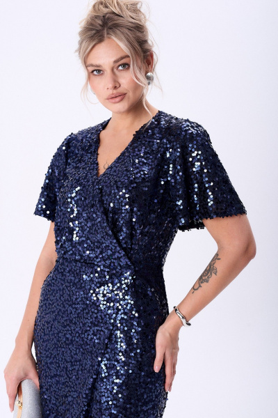 Платье AMUARt 1088 синий - фото 5