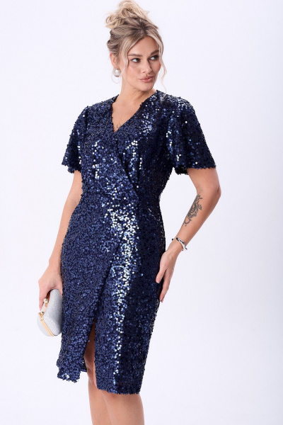 Платье AMUARt 1088 синий - фото 3