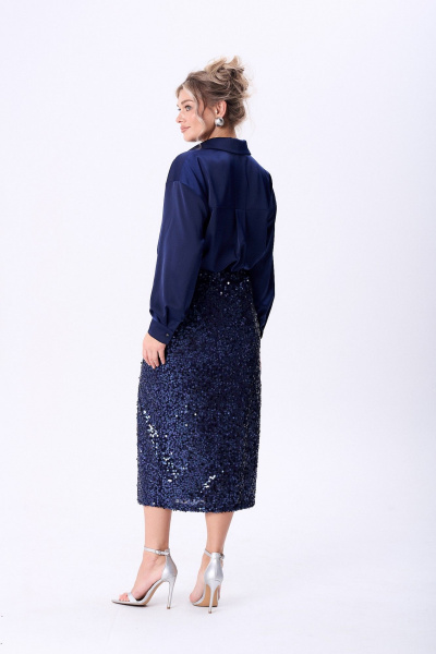 Блуза, юбка AMUARt 1093.1 синий - фото 4