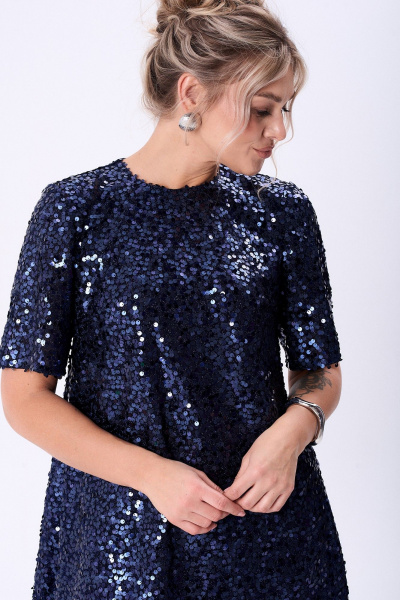 Платье AMUARt 1094 синий - фото 6