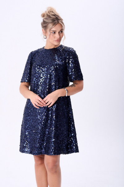 Платье AMUARt 1094 синий - фото 4
