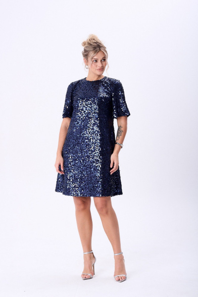 Платье AMUARt 1094 синий - фото 3