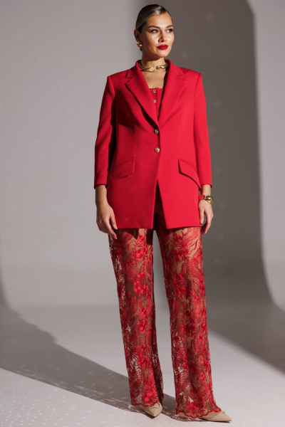 Жакет Мода Юрс 25-2951 красный - фото 2