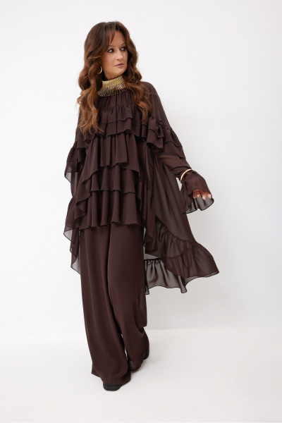 Брюки, туника ElPaiz 1318 шоколад - фото 4