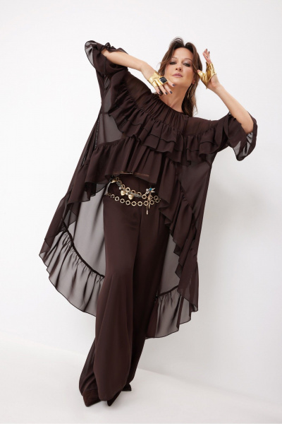 Брюки, туника ElPaiz 1318 шоколад - фото 2