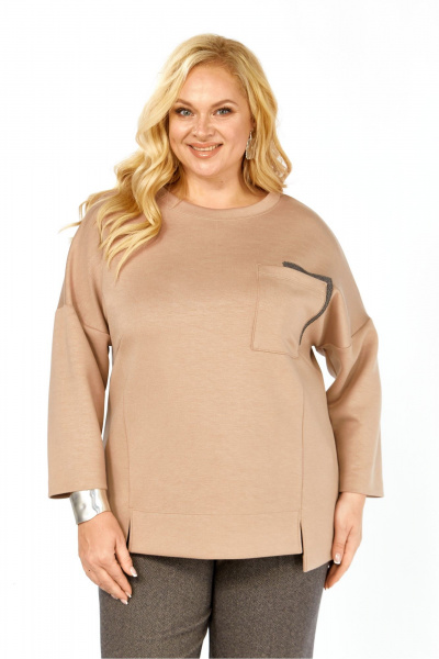 Блуза Элль-стиль 2437а бежевый - фото 6