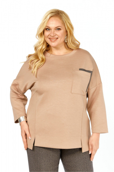 Блуза Элль-стиль 2437а бежевый - фото 2