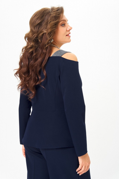 Брюки, жакет ANASTASIA MAK 1276 синий - фото 12