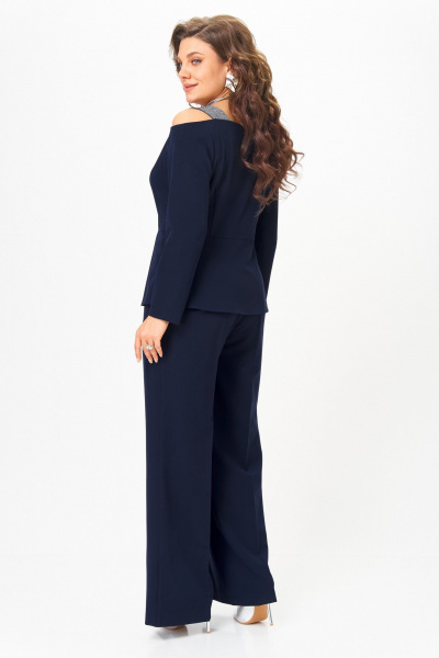 Брюки, жакет ANASTASIA MAK 1276 синий - фото 9
