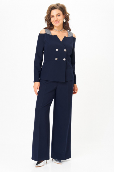 Брюки, жакет ANASTASIA MAK 1276 синий - фото 1