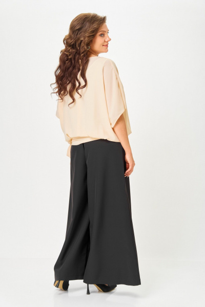 Брюки, топ ANASTASIA MAK 1287 черный+бежевый - фото 8