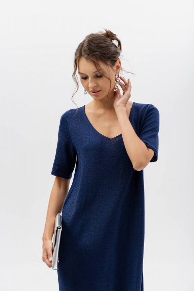 Платье Romgil РВ0408-ХМ2 индиго,черный - фото 7