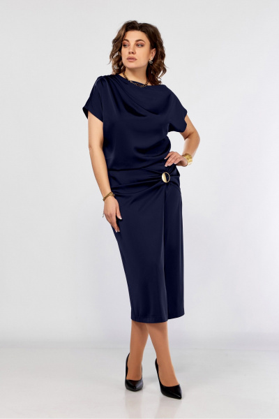 Платье Ольга Стиль С-902 синий - фото 1