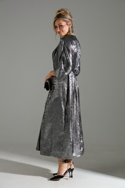 Платье LM М135 серый_шиммер - фото 7