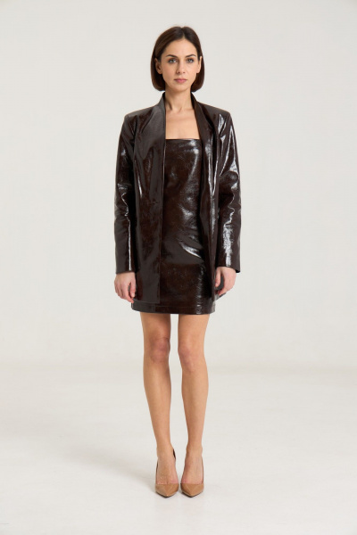 Платье THE NAME 2464 шоколад - фото 8