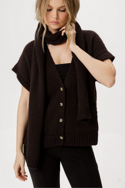 Шарф PiRS 6346 горький_шоколад - фото 2