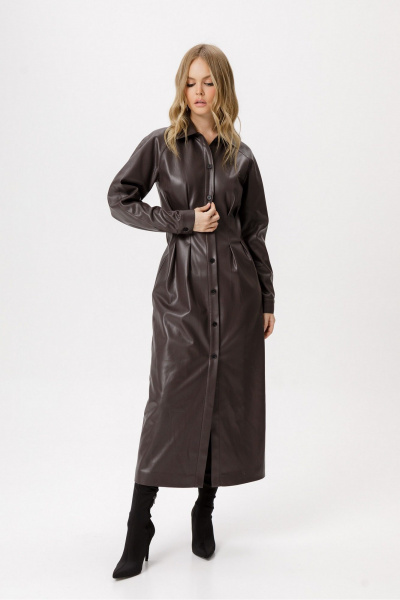 Платье PiRS 6348 коричневый - фото 1